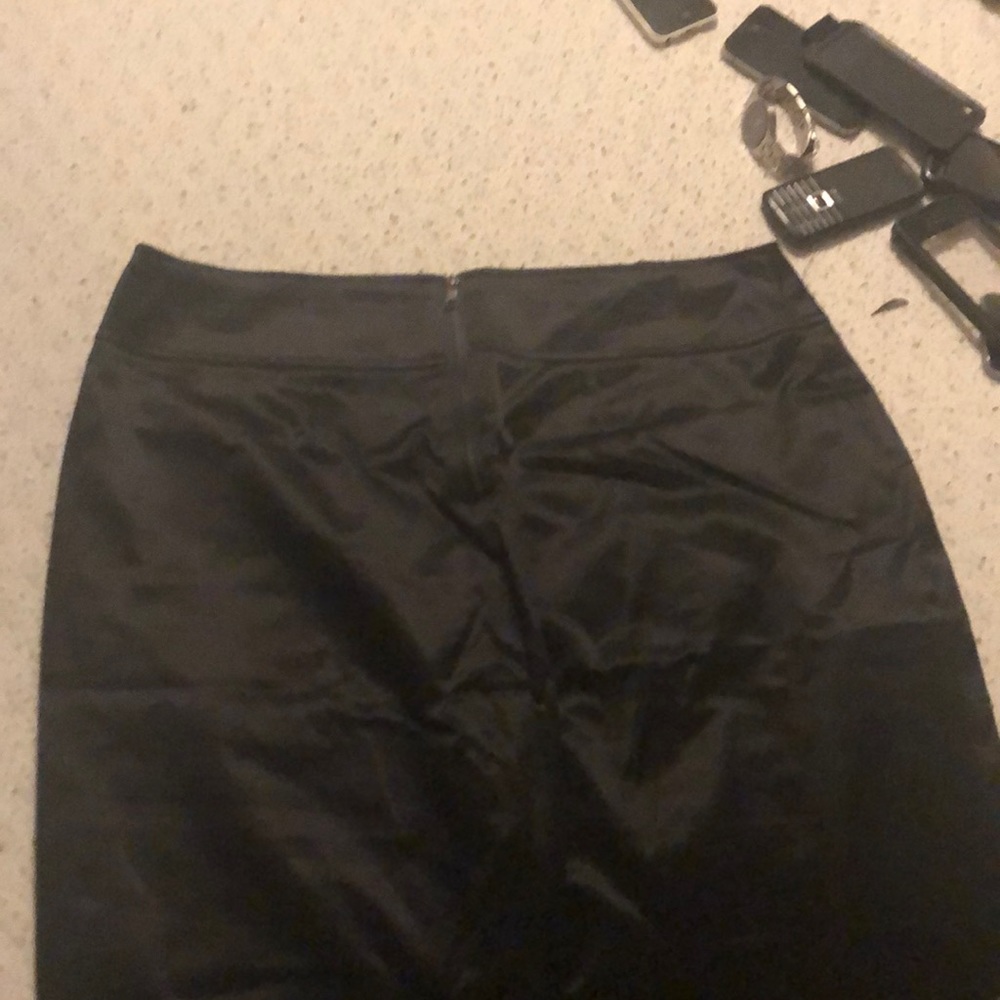 Black leather skirt